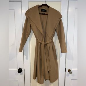 TAHARI Women’s Maxi Double Face Wool Blend Wrap Coat